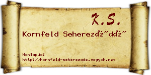 Kornfeld Seherezádé névjegykártya